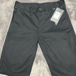 Hurley lightweight black denim dress shorts